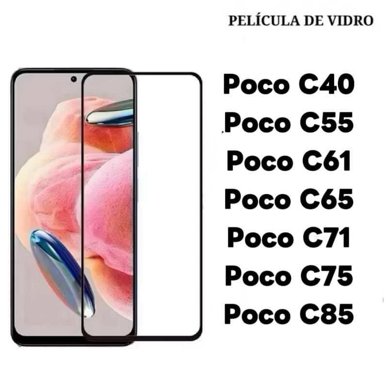 Kit 3Pcs/ 5Pcs Película De Vidro Temperado 3D Para Xiaomi Poco C85 C61 C65 C71 C75 C55 C40