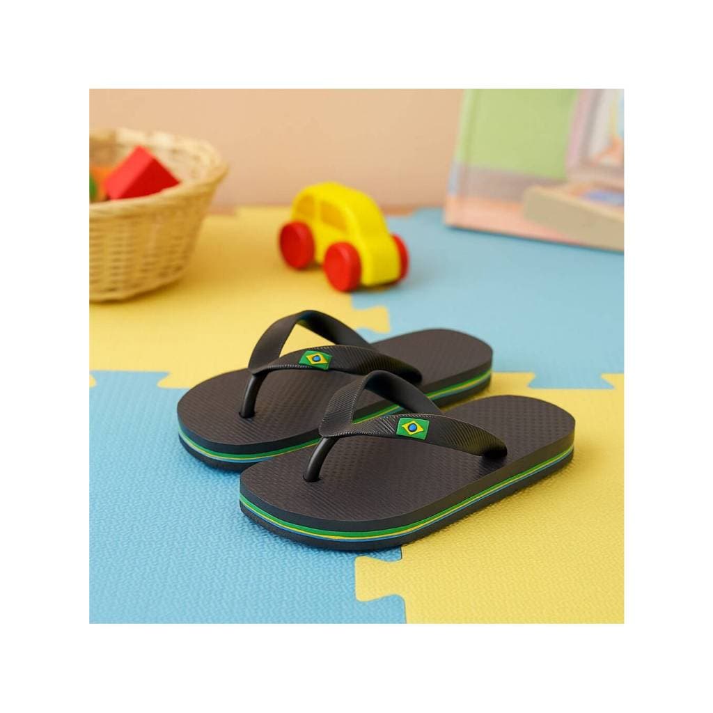 kit 2 pares Chinelo infantil Bandeirinha do brasil sem marca masculino