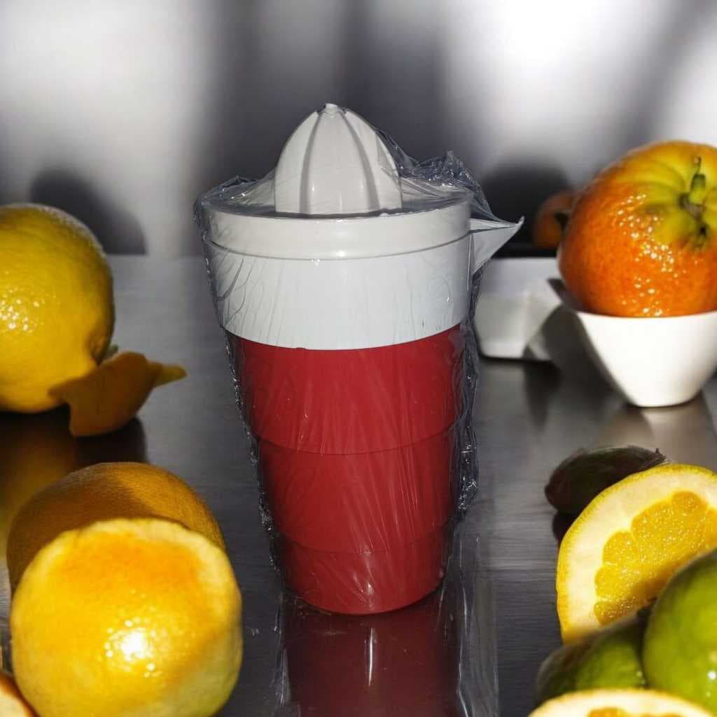 Espremedor Manual de Frutas com Copo 🍋 Prático e Resistente – Para Laranja, Limão e Tangerina 🍊