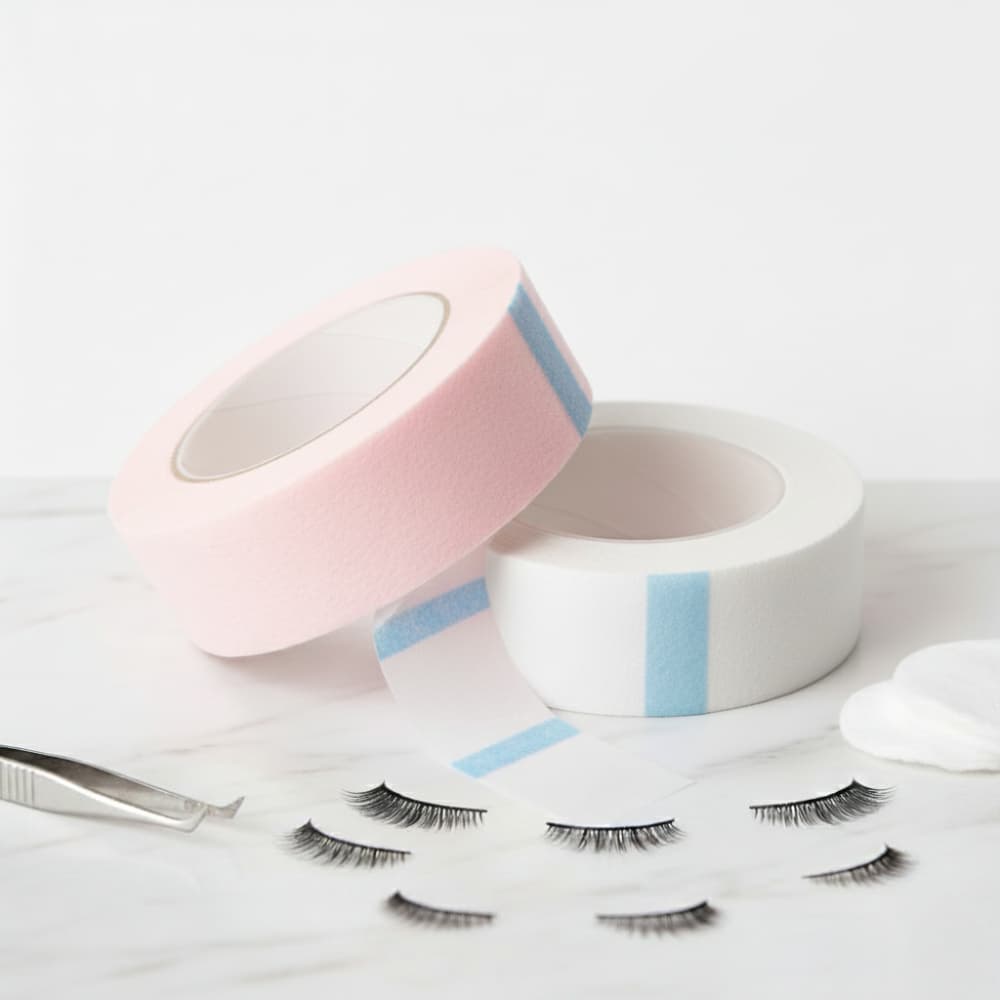 Fita Micropore Branco Rosa Antialérgica Extensão Alongamento De Cílios Fio a Fio