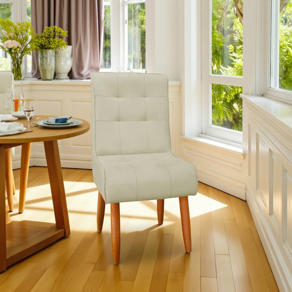 Cadeira de Jantar com Encosto Alto SOPHIA para Sala Mesa Cozinha Suede