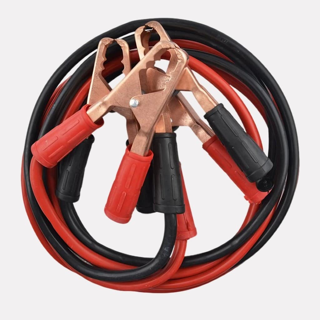 Kit 2 Cabos Chupeta Bateria Automotiva Reforçado 600A 2,5m Carro Moto Utilitário Auxiliar Partida