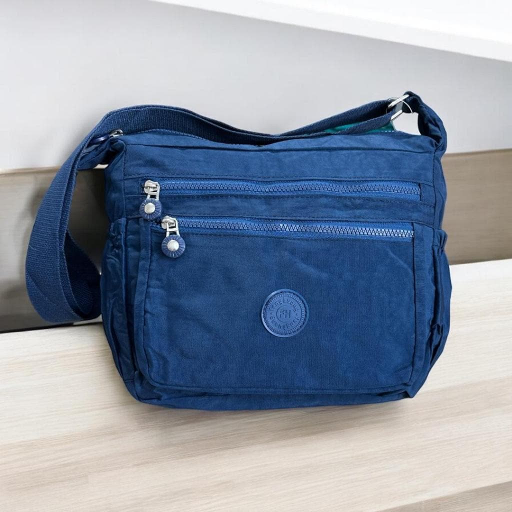 Bolsa Transversal de Ombro • Nylon Resistente • Casual Unissex • Multi Compartimentos