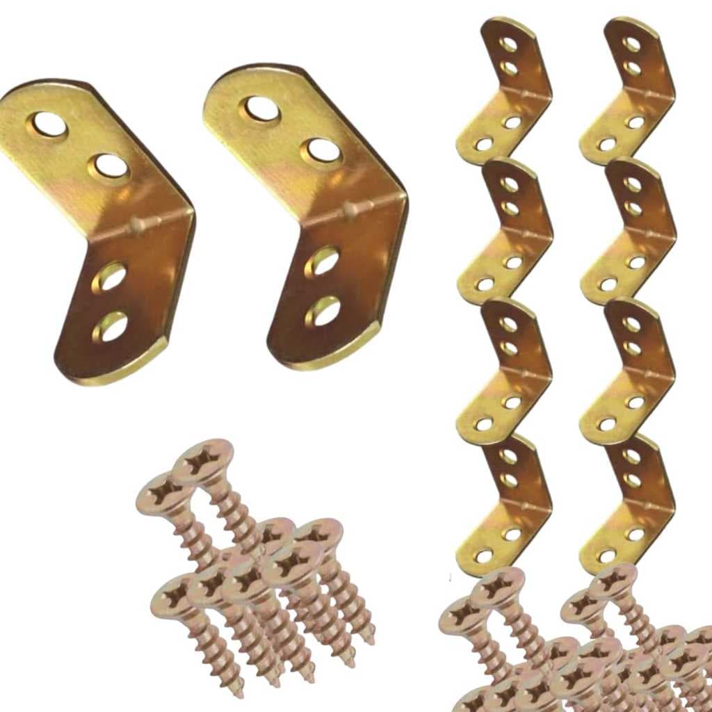 Kit 15x Peças Cantoneira de Ferro Formato Em L Para Móveis 3x3 CM Reforçar Moveis Cadeiras Mesas 30x30mm Parafusos