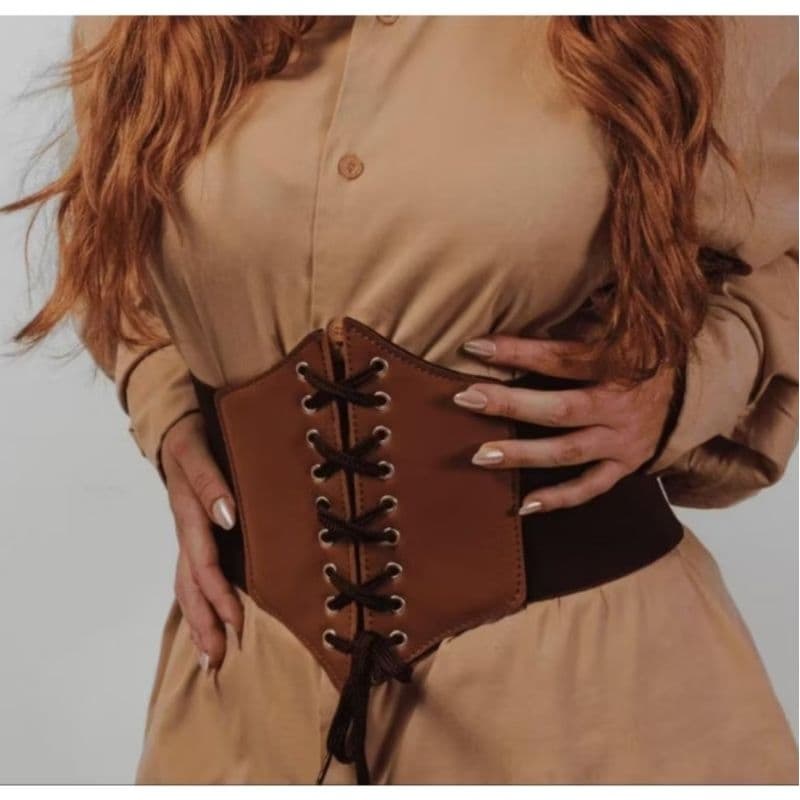 Espartilho Largo Feminino Cinto Elástico Cintura Chincher Para Vestidos e Bodycon