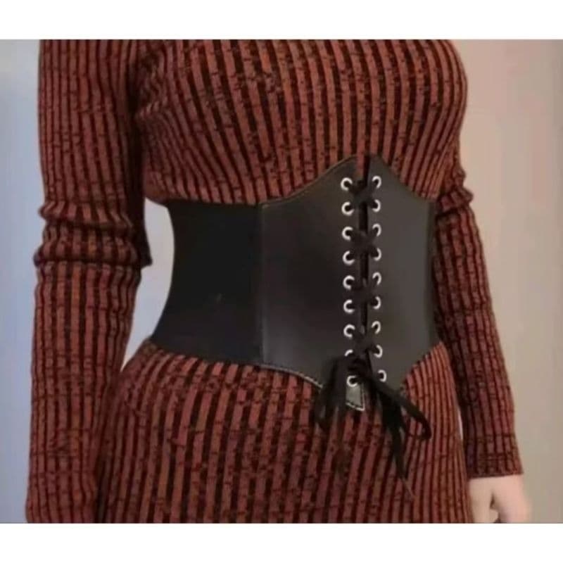 Espartilho Largo Feminino Cinto Elástico Cintura Chincher Para Vestidos e Bodycon