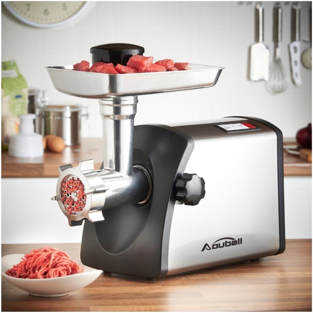 Moedor De Carne Elétrico Forte Faz Linguiça Carne Frango Salsichas Elétrico Triturador Profissional 1000W