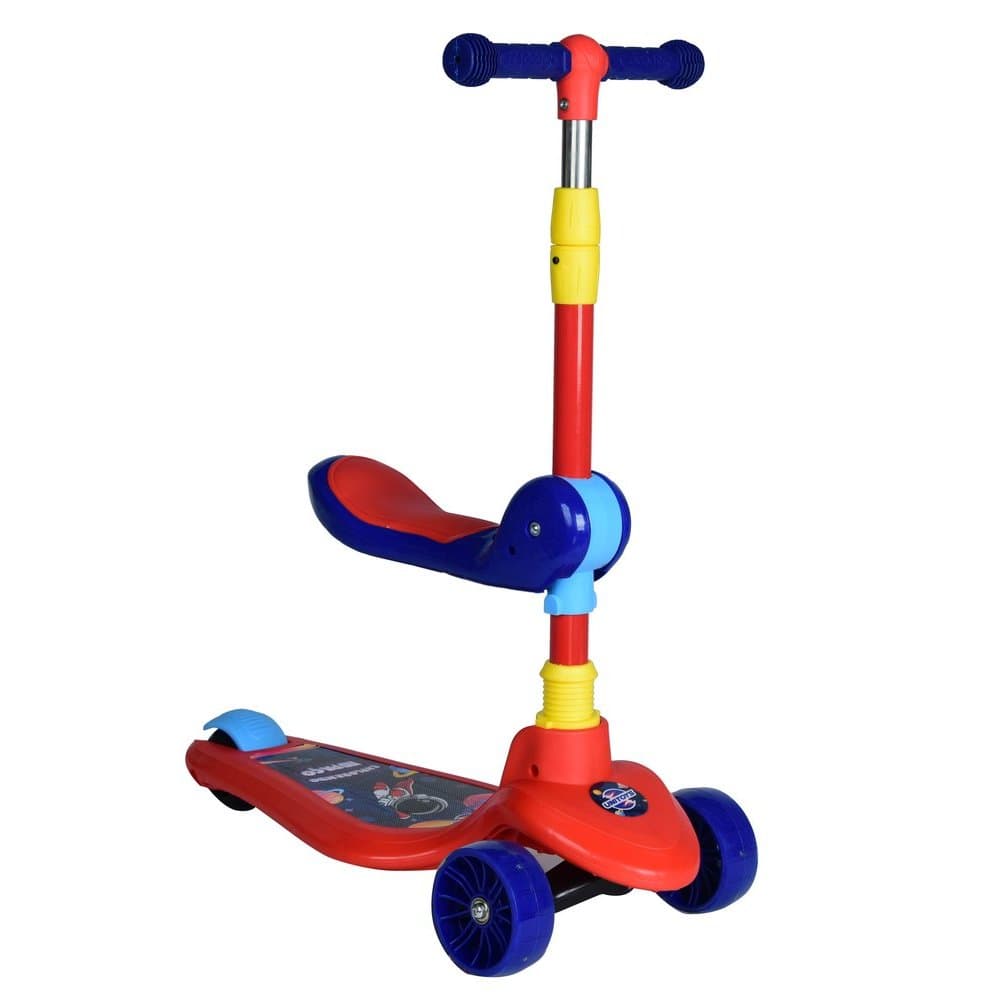 Patinete Infantil com Assento 2 em 1 - Azul