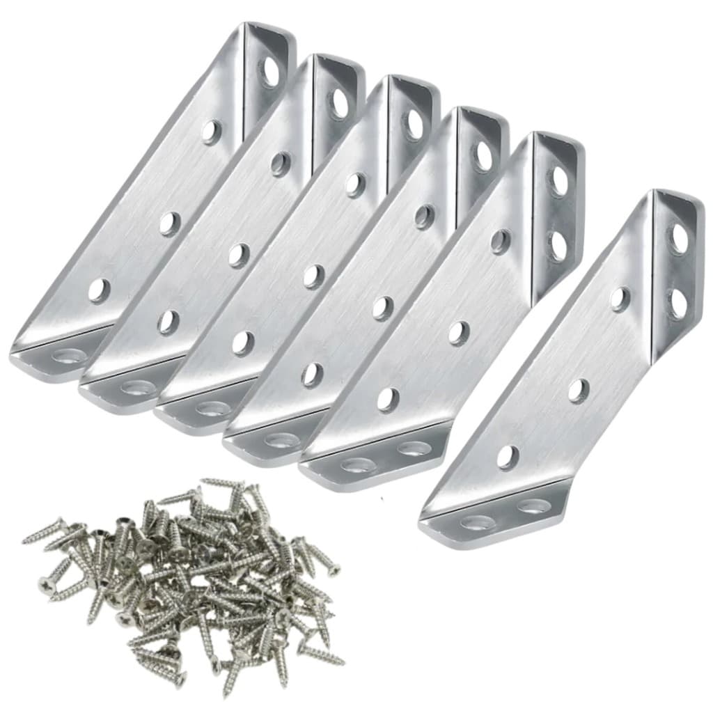 KIT04 Ângulo de aço inoxidável canto suportes cinta canto 28 Parafuos fixador móveis porta gabinete telas parede