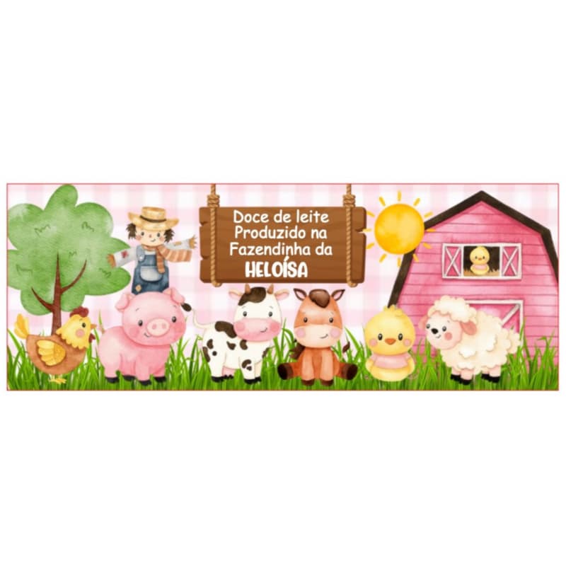 Rótulos adesivos para Papinhas 120 ml Tema Personalizado fazendinha /Rótulo Para potinhos personalizado/Fazendinha Azul