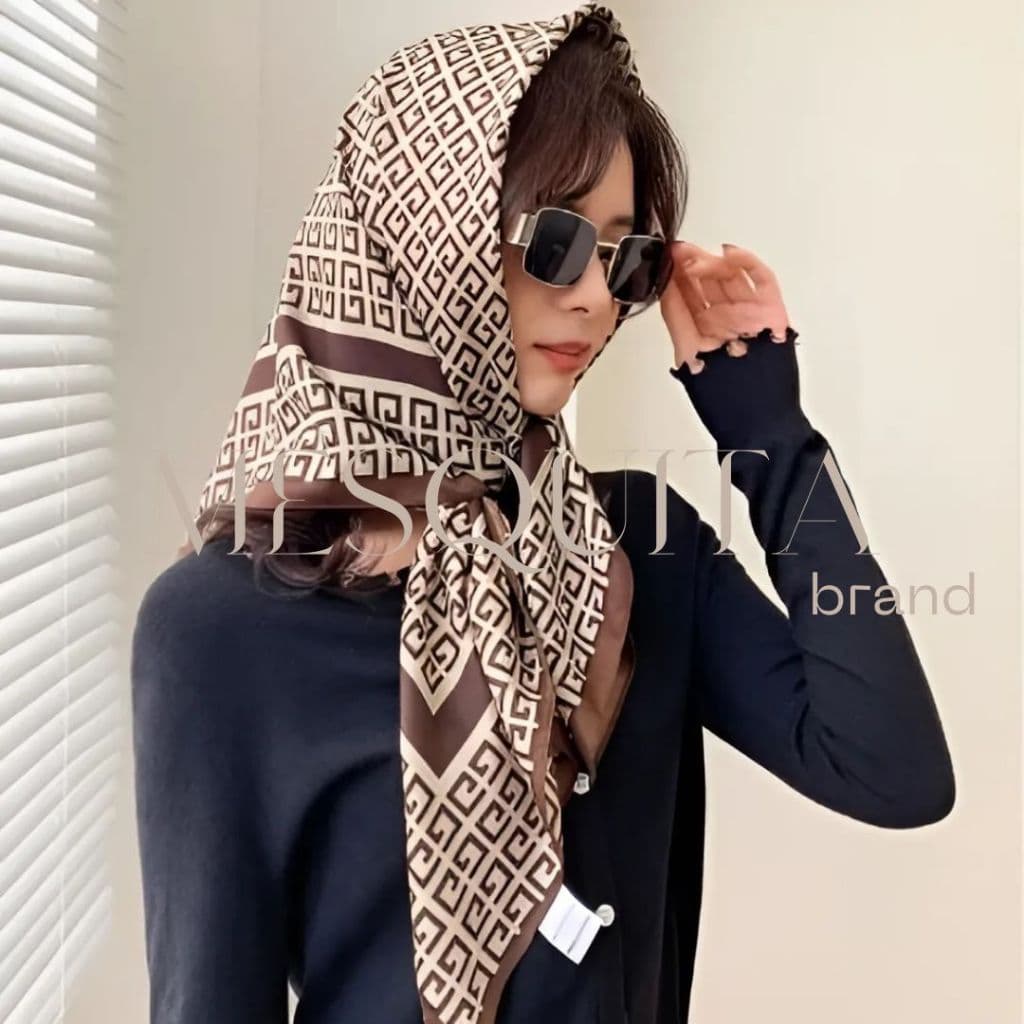 Lenço cetim bandana quadrado cabeça leopardo animal print tamanho grande envio imediato