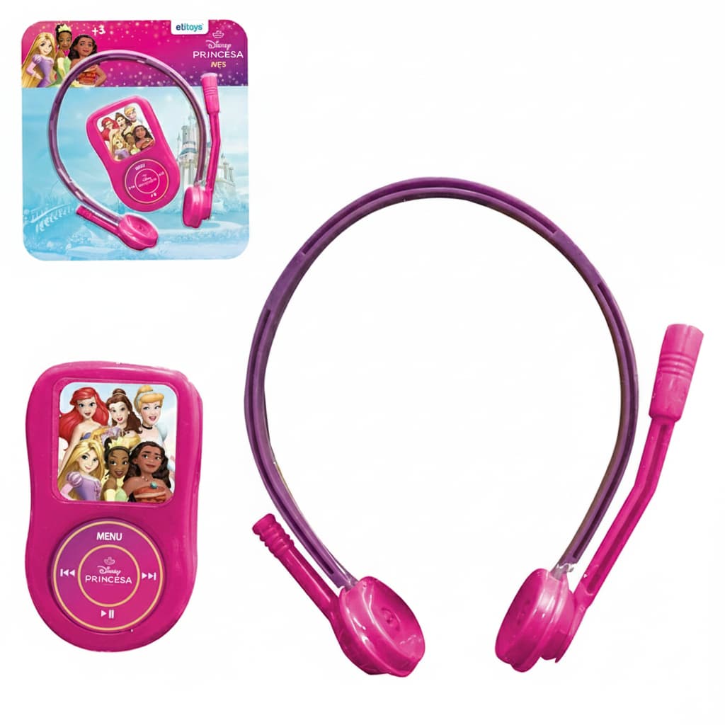 MP3 PLAYER PRINCESAS FAZ DE CONTA MICROFONE + CELULAR INFANTIL PRESENTE NATAL