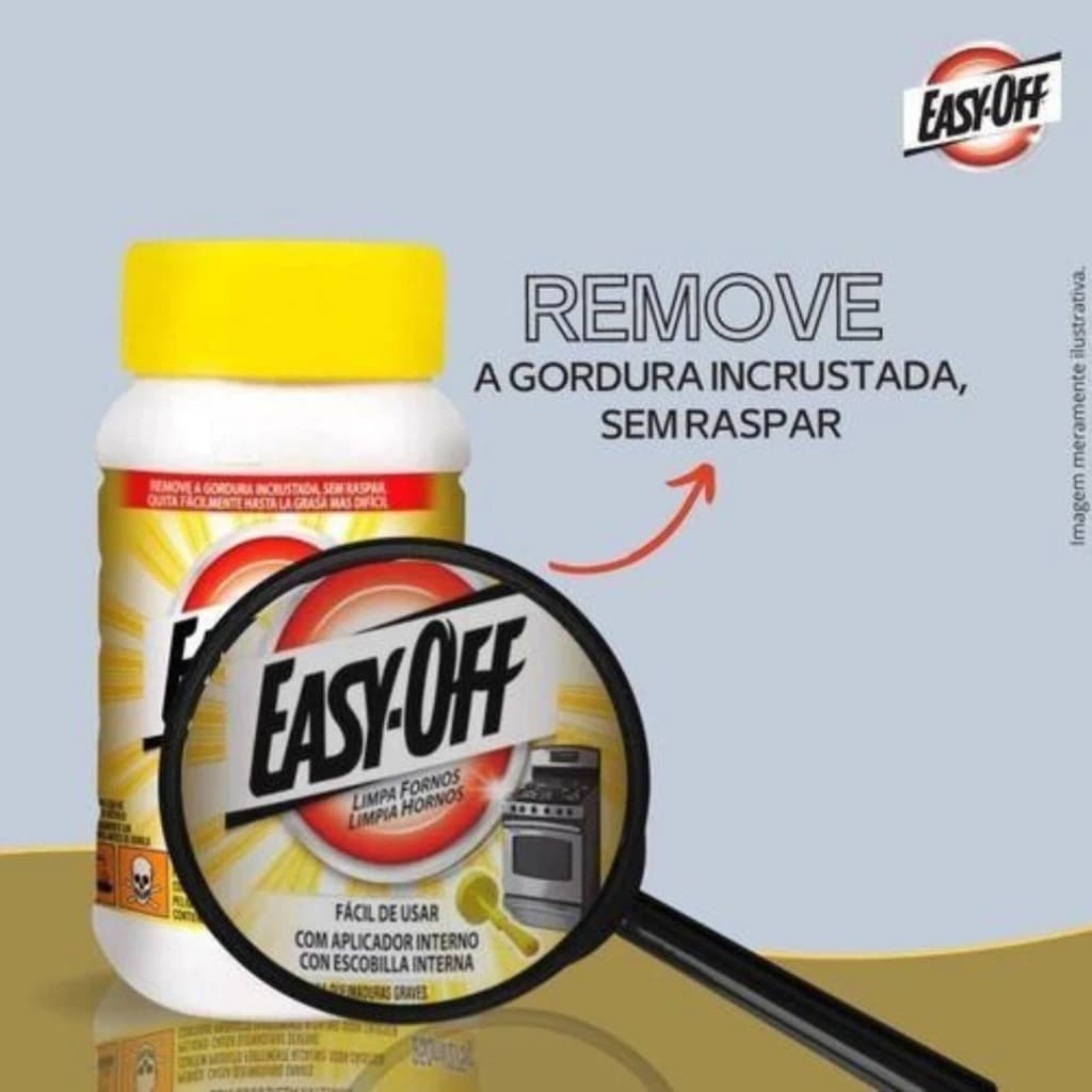 Limpador De Forno e Grelhas Removedor de Gordura De Alimentos Easy off 250ml