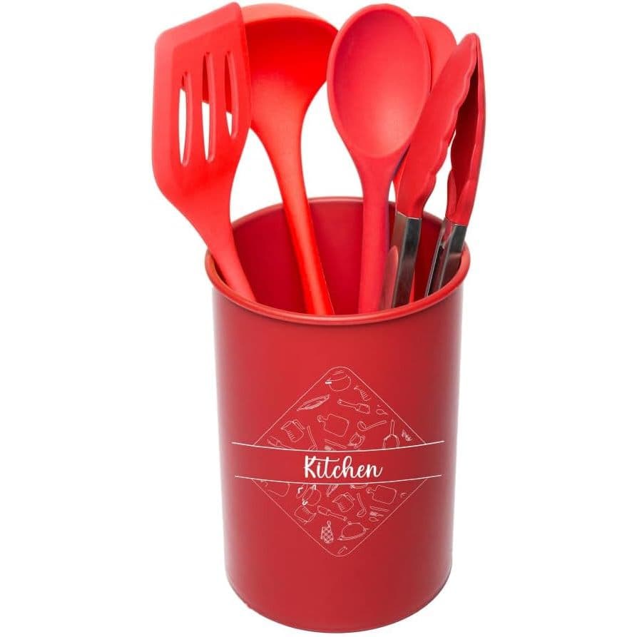 Kit Utensílios de Silicone para Cozinha com Organizador 6 peças - Lyor