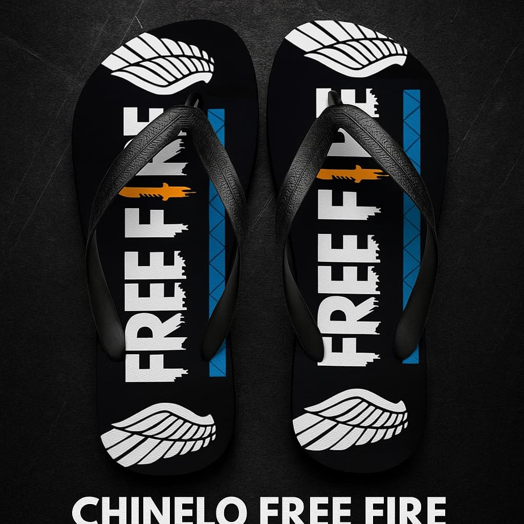Chinelo Free Fire Jogo Adulto e Infantil Borracha Ressitente e Confortável