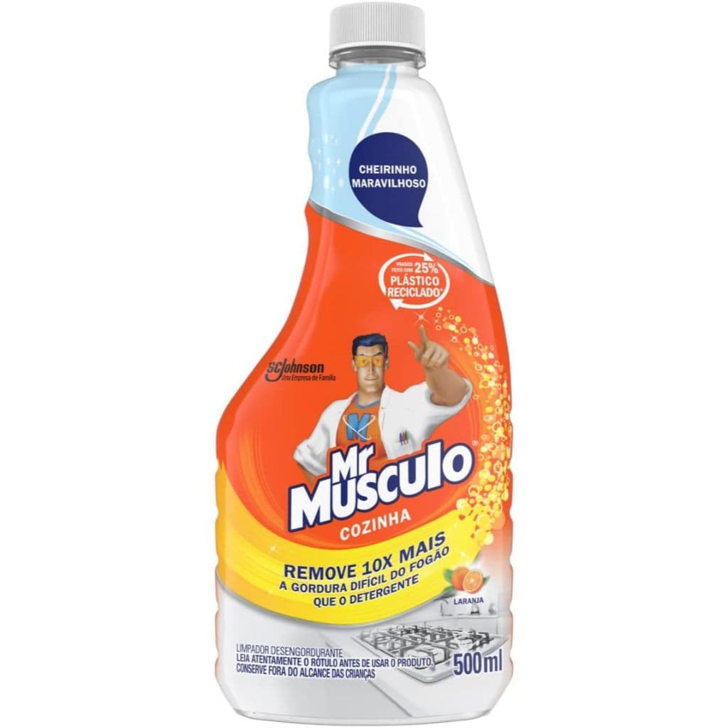 Mr. Músculo Cozinha Limpador Desengordurante Refil Laranja 500ml