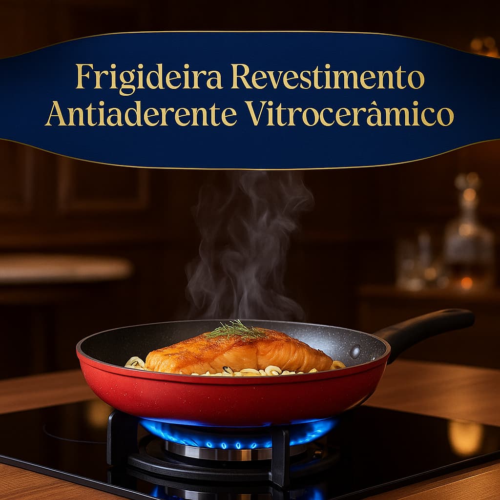 Frigideira com Revestimento Antiaderente Vitrocerâmico 20cm Alumínio Resistente