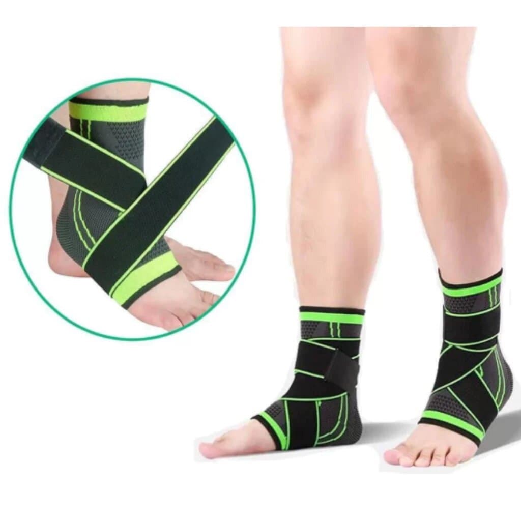 Tornozeleira Anti-Derrapante Ortopédica Ajustável Esportiva Proteção de Joelho com Strap