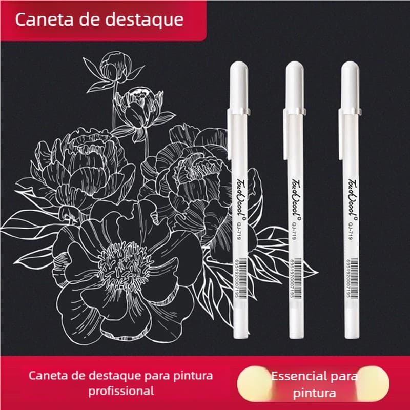 Caneta de Destaque! Pequena, Portátil e Fácil de Guardar, Ideal para Marcações em Qualquer Lugar