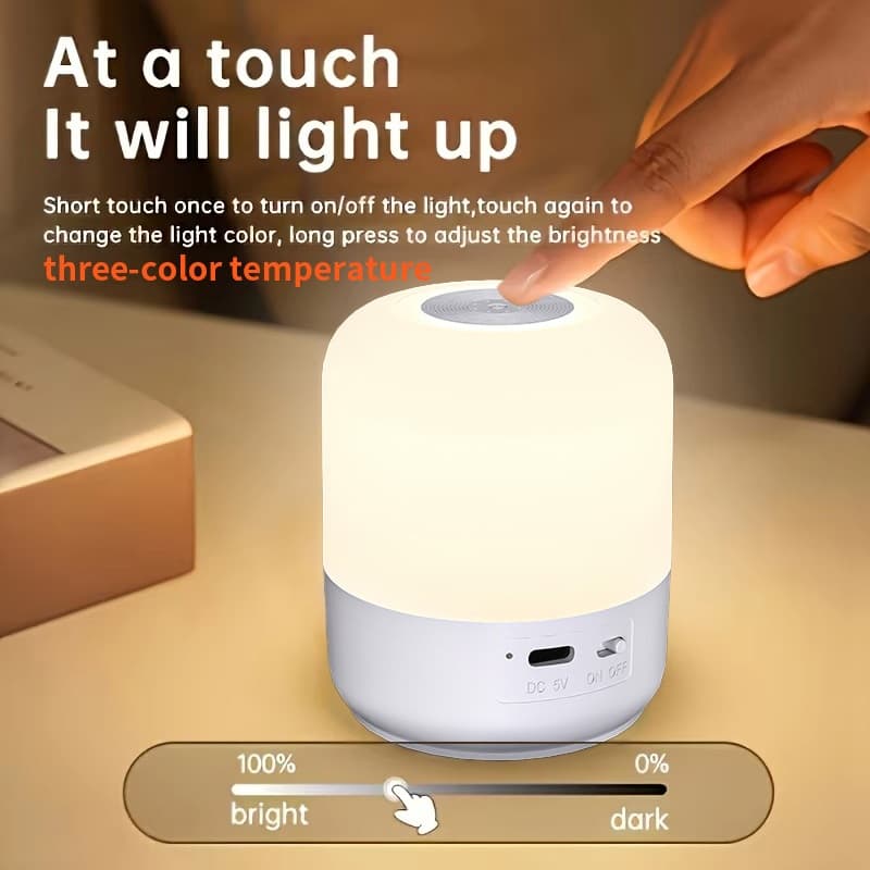 Luminária Led Recarregável Moderna De Mesa Lâmpada Decoração De Quarto Sala Escritório Touch
