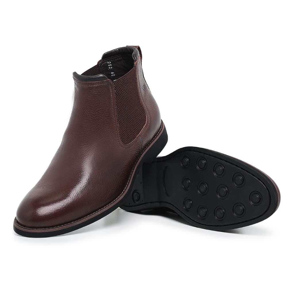 Bota Chelsea Masculina em Couro Legítimo Lecas Estilo Clássico Confortável
