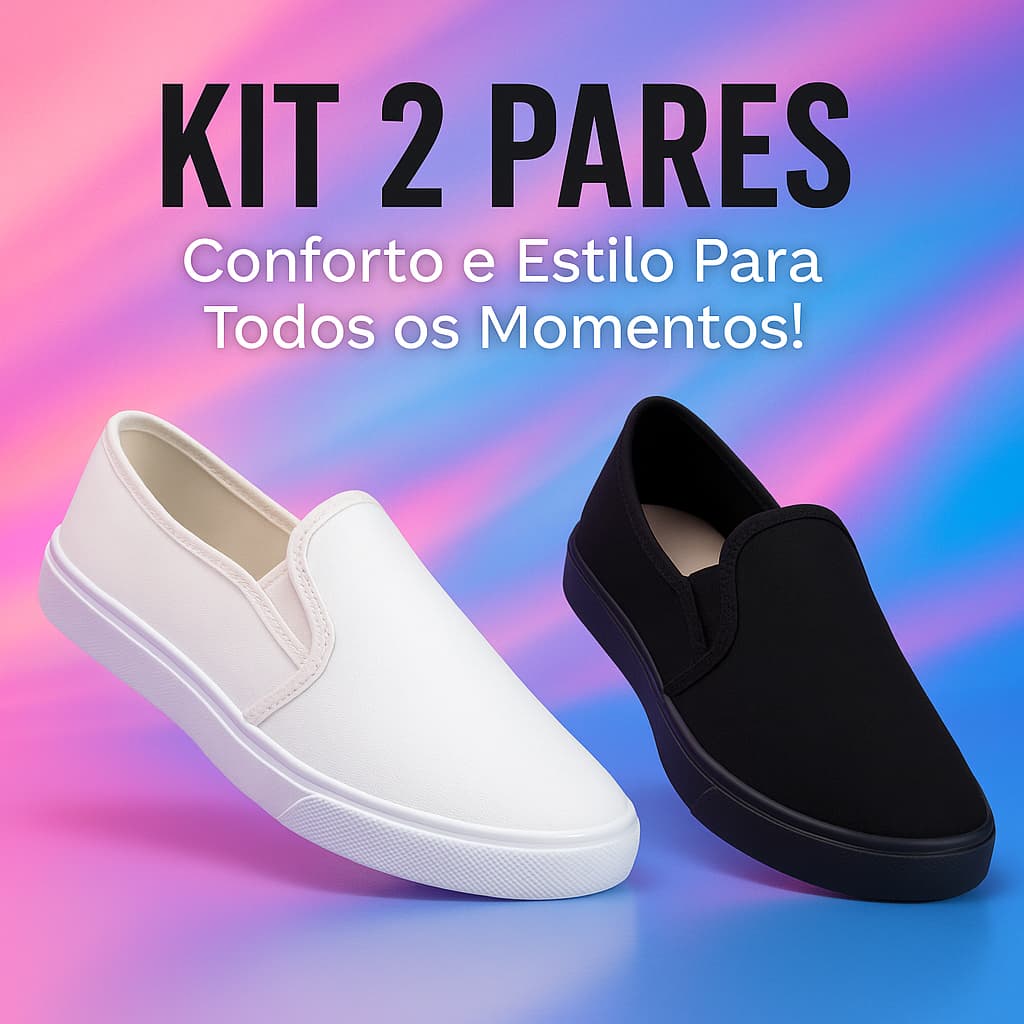 Sapatilha Feminina Casual Slip On Confortável Leve Dia a Dia Pronta Entrega