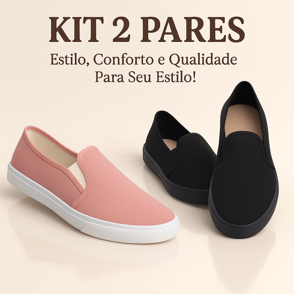 K 2  Sapatilha Feminina Slip On Casual Antiderrapante Respirável para Caminhada