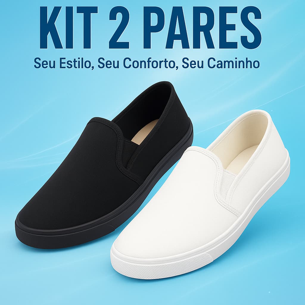 K 2 Sapatilha Feminina Slip On Casual Confortável Estilosa para Passeio