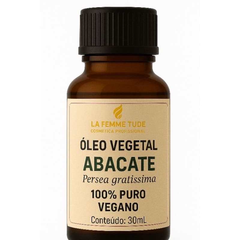 Óleo vegetal de Abacate 30mL, 100% puro e vegano