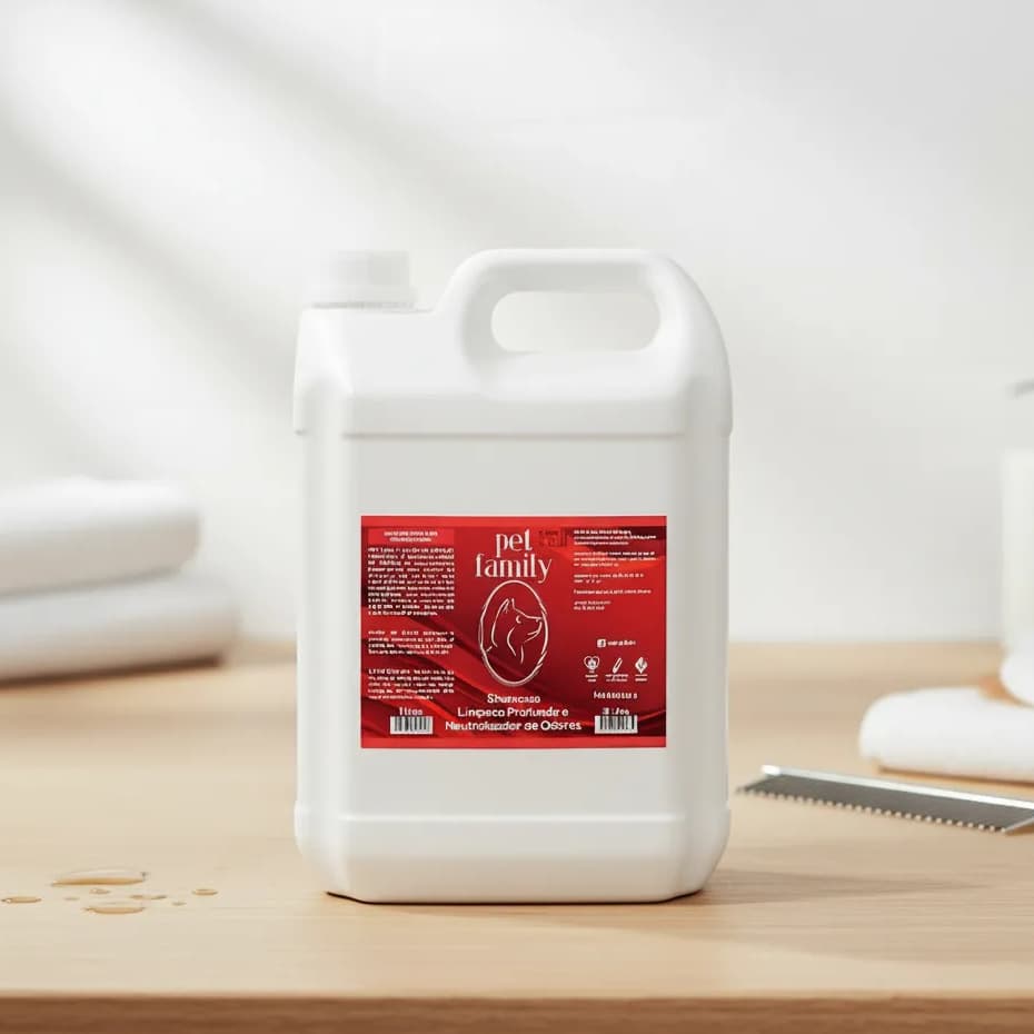 Shampoo Limpeza Profunda (RENDE15 LITROS) Pet Family 5L Para Cães E Gatos