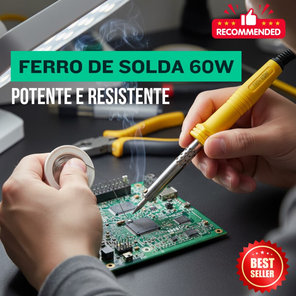 Ferro De Solda Portatil Soldar Soldador 60w Potente Durável Custo Beneficio Eletronicos