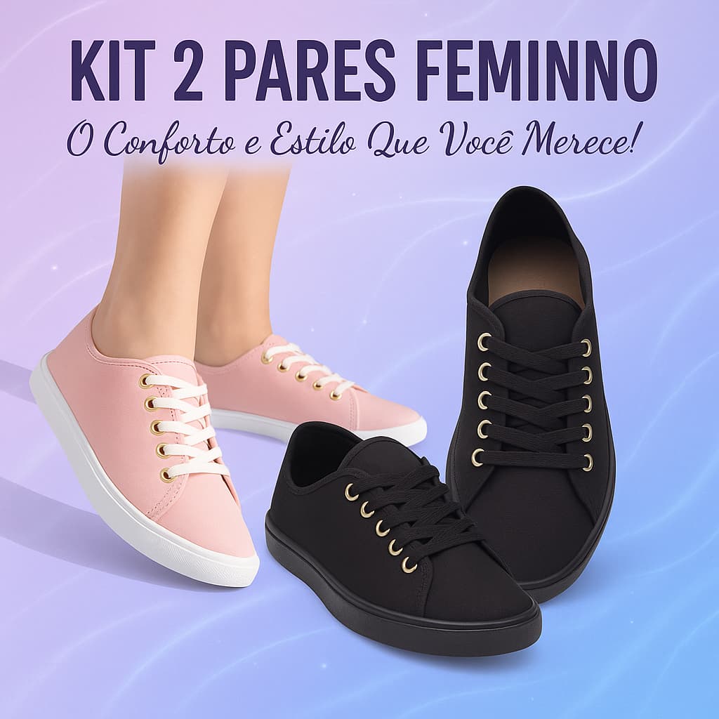 Tênis Casual Feminino – Leve e Confortável para o Dia a Dia