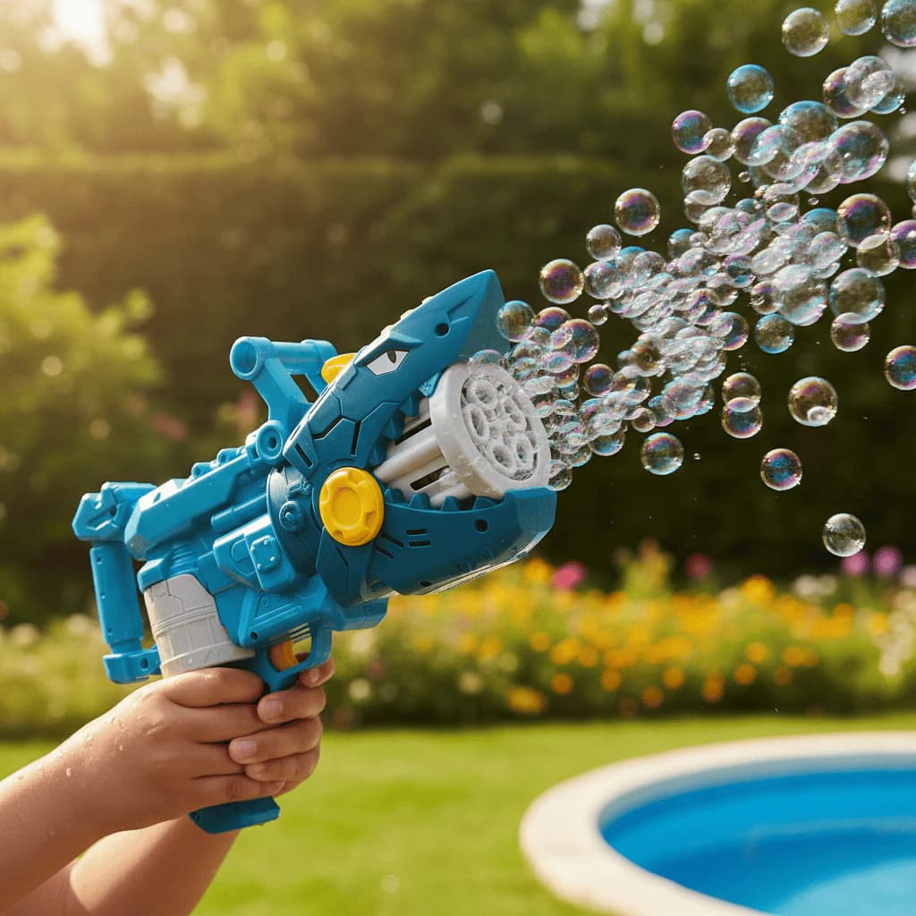 Brinquedo Máquina Pistola Lançador De Bolha De Sabão