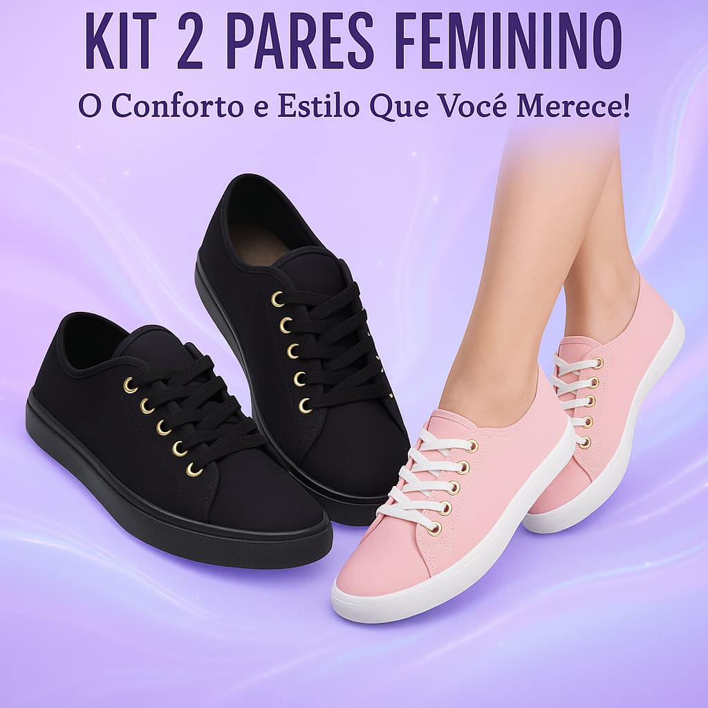 Tênis Casual Feminino – Conforto e Versatilidade para o Seu Dia a Dia