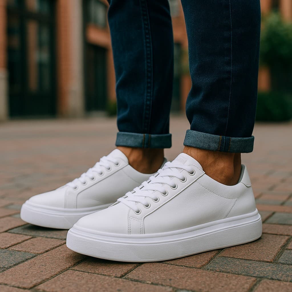 Tênis Masculino Social Solado Branco - Conforto e Elegância