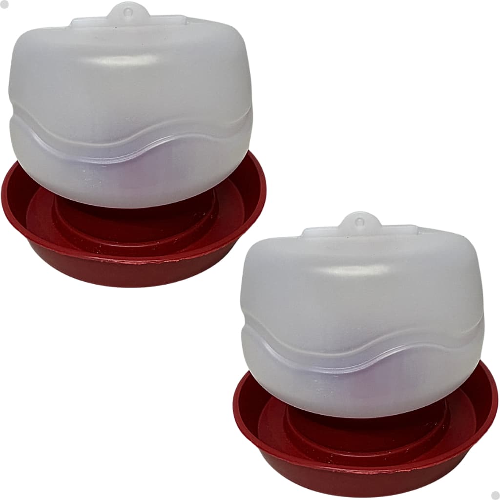 Kit 2 Bebedouro De Aves Pequenas Pintinhos Codornas Automático 1 Litro