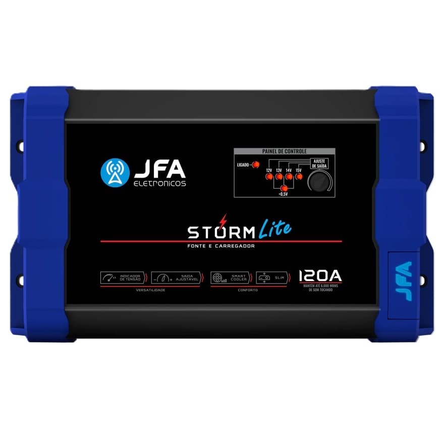 Fonte Carregador Automotivo JFA 120A Storm Lite Bivolt Automático