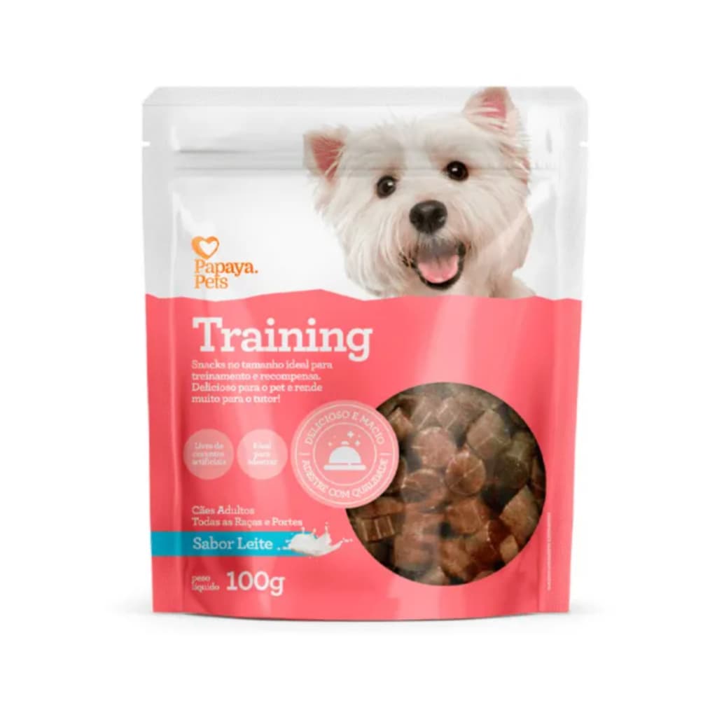 Petisco De Treino Para Cães - Papaya Pets Training Sabor Leite 100gr