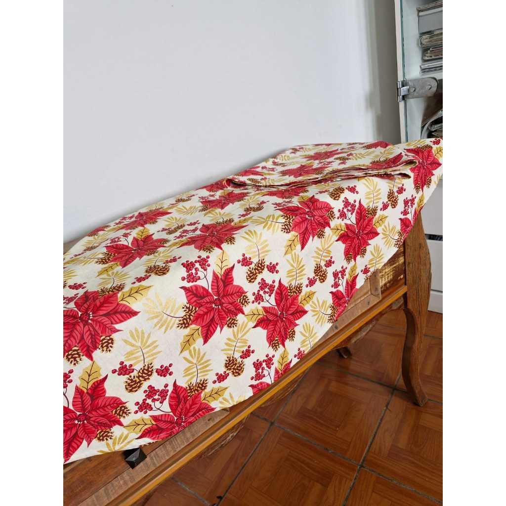 Toalha de mesa estampa Natalina 100% algodão