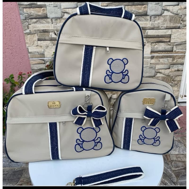 bolsas maternidade kit com 3 peças do urso. ✅ Envio no mesmo dia