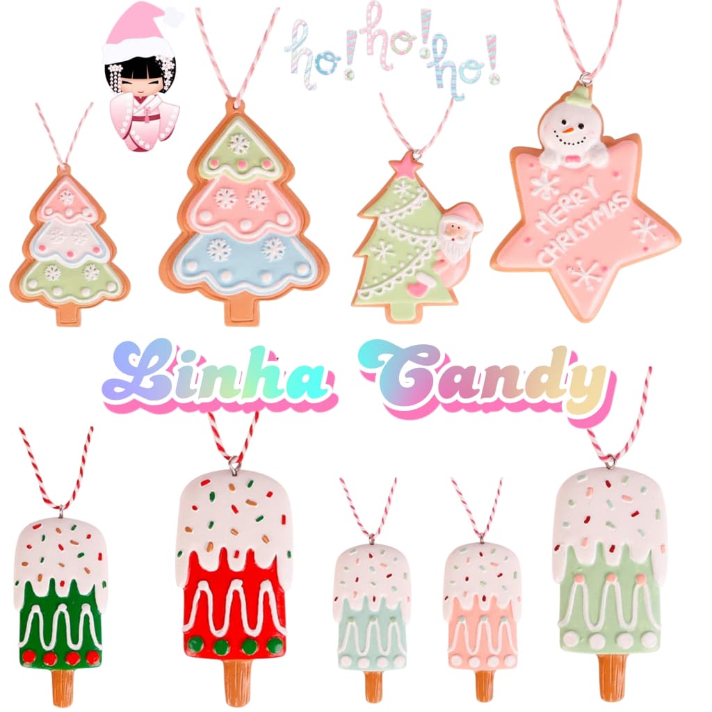 Enfeite de Resina Linha Candy Natal