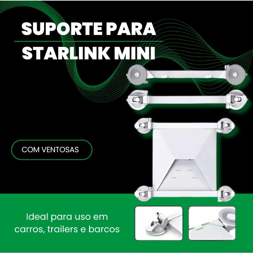 Starlink Suporte Veicular Para-brisa Starlink Mini Com 4 Ventosas SPR-11 H'maston Original