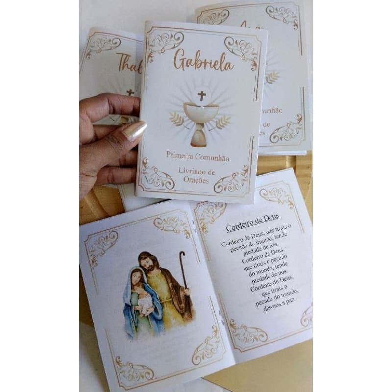 Livrinho de Oração, Orações, Batizado, Primeira Eucaristia, lembrancinha Católica
