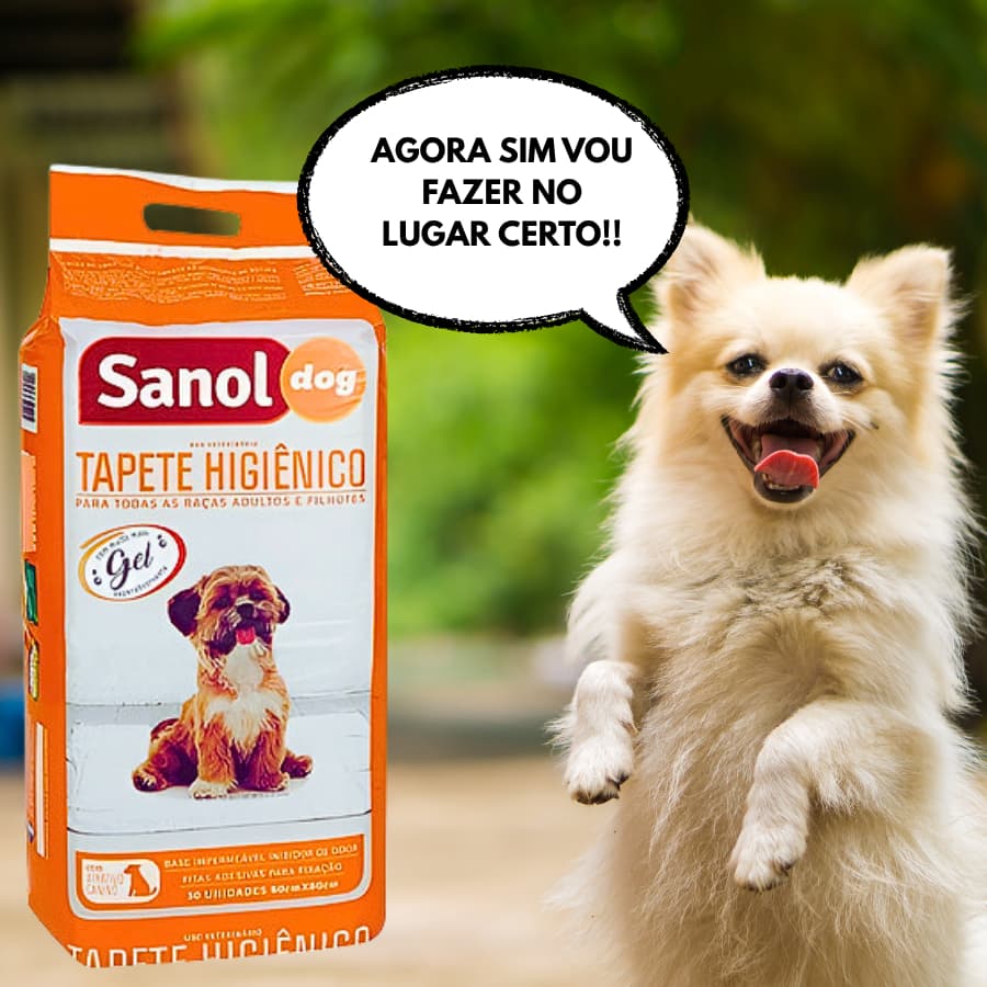 Tapete Higiênico Sanol Dog 60X80CM 30 unidades Alta Absorção para Cães Filhote e Adultos