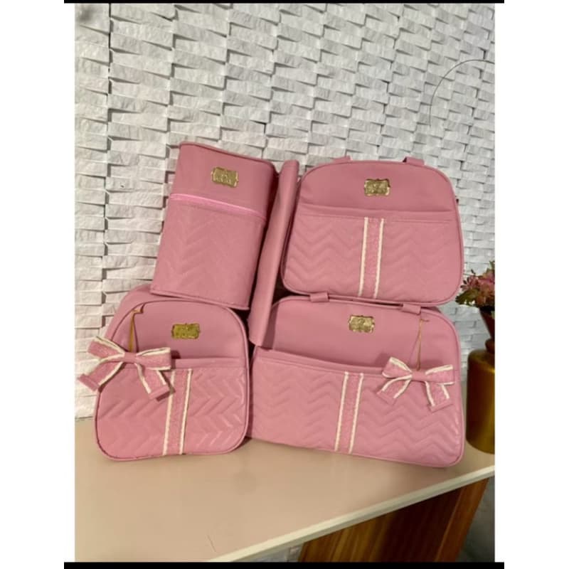 bolsas maternidade kit com 5 peças de laço. ✅Envio  no Mesmo Dia.❤️