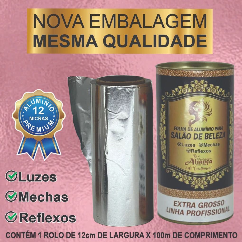 Papel aluminio 12cm de largura para mechas cabeleireiro salão de beleza profissional