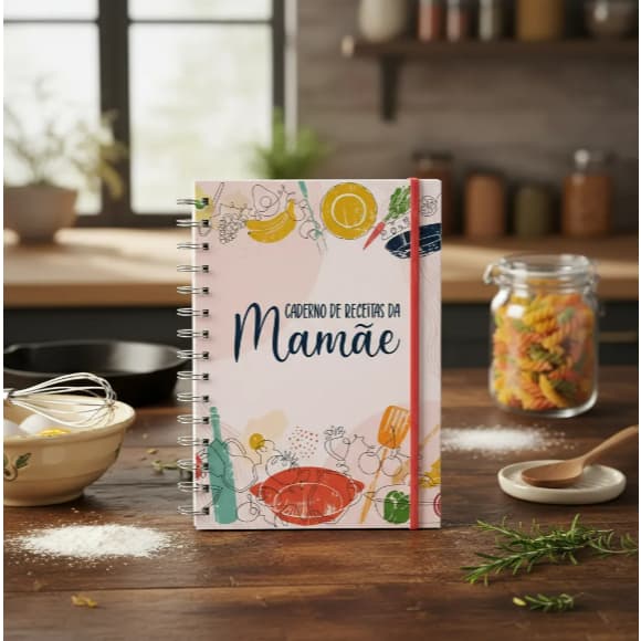 Rotha Criativa Cadernos Caderno de Receitas 174 folhas offset unidade x 1 21cm x 15cm mamãe