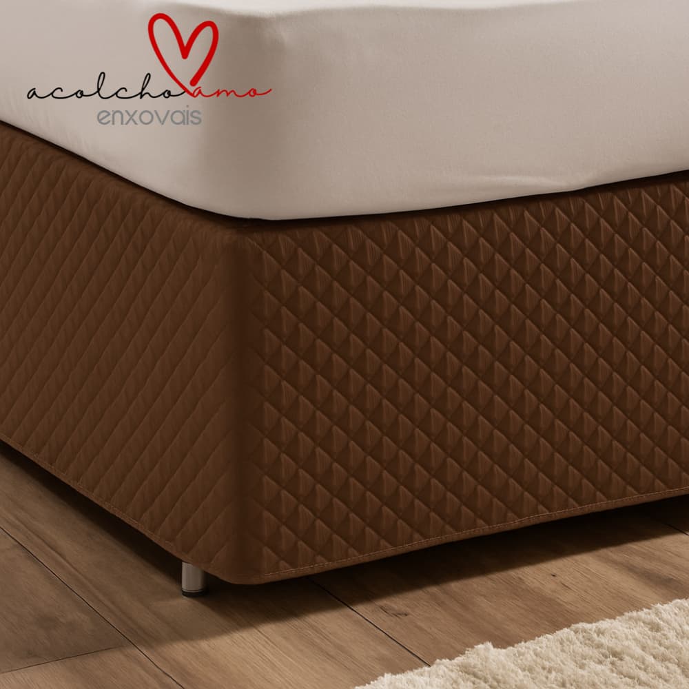 Saia Box de Cama Solteiro Casal Queen King Protetor de Box Microfibra 100% Poliéster
