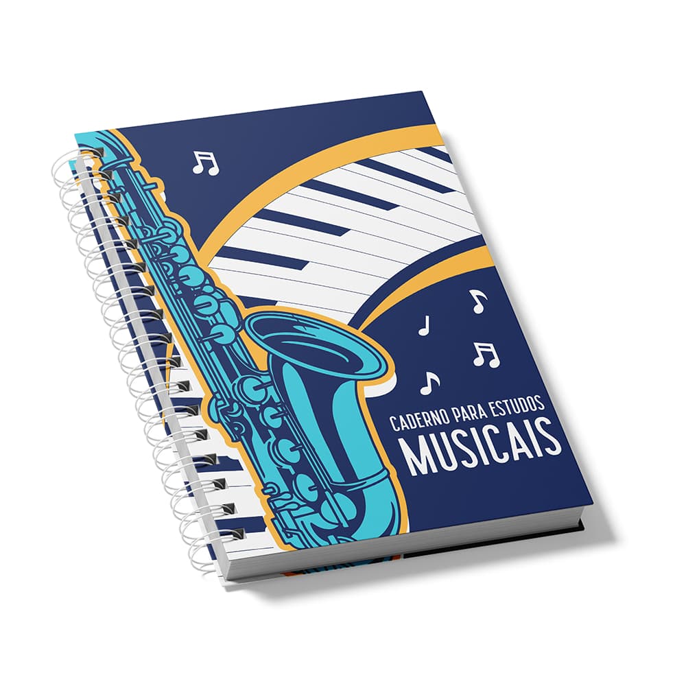 Caderno De Música Teoria Musical Pautado 100 Folhas A5