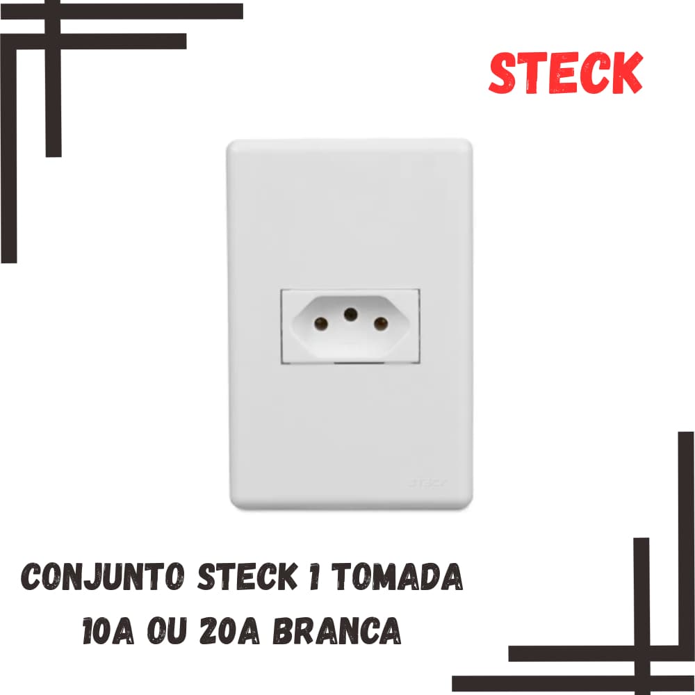 Tomada 10A OU 20A Conjunto Steck Linha Stella